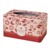 Tinplate Tissue Box Holder Rural Style Facial Napkin Tissue Box Cover for Home Office Bar - Flower Leaves