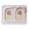 Pink White Rose Picture Frame Resin 2 Window 4x6 Wedding Picture Frame Photo Frame Tabletop Display