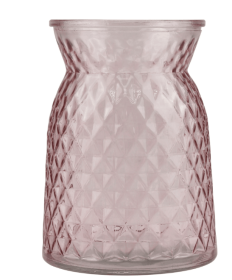 Mainstays Decorative Tabletop Glass Vase, 6", Pink