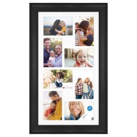 -- 4x6 Picture Frame -- Black Bevel 8 Photo Collage Wall Photo Frame