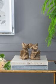 Set of 2, 4.3x4x6" Elephant Bookends
