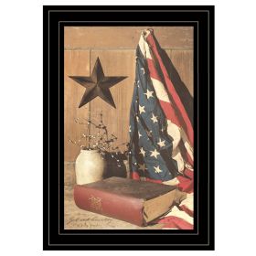 "God and Country" By Billy Jacobs, Ready to Hang Framed Print, Black Frame