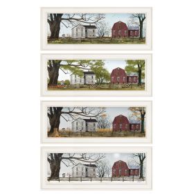 "Four Seasons Collection II" 4-Piece Vignette by Billy Jacobs, White Frame