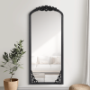 67" x 28 " Classic Arch-Top Wood Framed Black Full-Length Floor Mirror Bathroom Vanity Mirror for Bedroom Entryway, Living/Dressing Room