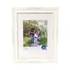 -- 8x10 Picture Frame -- Distressed White Matted Gallery Wall Photo Frame