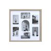 -- Multi Size Picture Frame -- Natural Wood 7 Photo Collage Wall Photo Frame