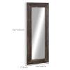 59" x 23.5" Full Length Mirror, Farmhouse Wall Mount and Leaner Floor Mirror, Vertical and Horizontal for Bedroom, Dark Brown