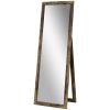 58" x 20" Floor Standing Mirror, Full Body Mirror for Bedroom, Living Room, Rustic Brown