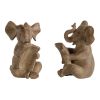 Set of 2, 4.3x4x6" Elephant Bookends
