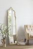 19x1.6x73.2" Oversized Full Length Floor Mirror, Vintage White Shabby Chic Wooden Frame for Leaning, Bedroom, Living Room