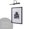 -- 8x10 Picture Frame -- Black With Gallery Light Matted Wall Photo Frame