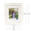 -- 8x10 Picture Frame -- Distressed White Matted Gallery Wall Photo Frame