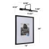 -- 8x10 Picture Frame -- Black With Gallery Light Matted Wall Photo Frame