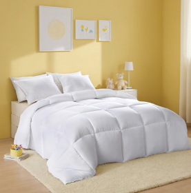 White Oversized Checkered Quilted Plump Duvet Adorable Cozy Design For All Genders' Bedrooms. Hotel & Guesthouse Compatible. Fits Single/double B (Option: defaulttitle)