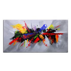 Ha's Art 100% Handmade Abstract Oil Painting Wall Art Minimalist Modern Colorful Picture Canvas Home Decor For Living Room Bedroom No Frame (size: 90X120cm)