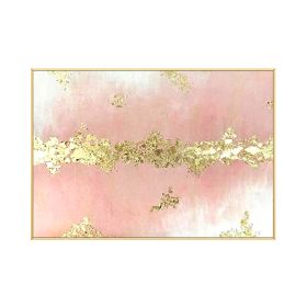 Abstract Elegant Minimalist Golden Pink Sea Poster Nordic Canvas Painting Wall Art Picture for Living Room Home Decor No Frame (size: 60X90cm)
