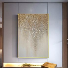 100% Hand Painted Abstract Oil Painting Wall Art Modern Gold Foil Picture On Canvas Minimalist Home Decoration For Living Room No Frame (size: 50X70cm)