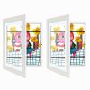 Kids Art Frame Front Opening Wooden Frame Artwork Display Storage Frame Picture Frame Wall Display for Photo Art Projects Picture Children Drawing