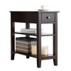 3-Tier End Table with Drawer slideway and Double Shelves